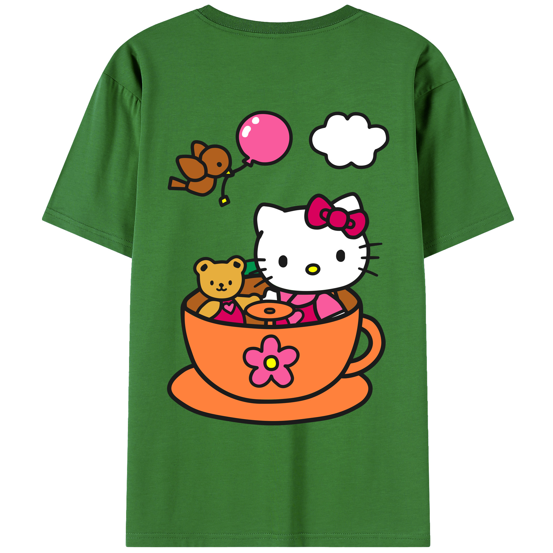 （画像用） Hello Kitty ハローキティ レディース半袖Tシャツ(バックプリント)